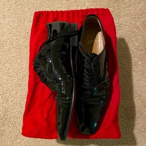 Christian Louboutin Black Patent Leather Greggo Oxfords
